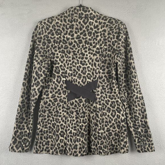 Cabi Blazer Womens 4 Leopard Animal Print Stretch Jacket Chic Style 3373 - Picture 2 of 15